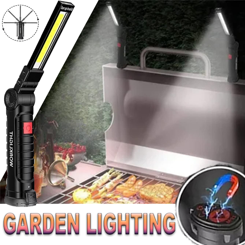 Outdoor Adventure Trips - ポータブル LED 懐中電灯 磁気フック付き 屋外修理作業灯 Type-C