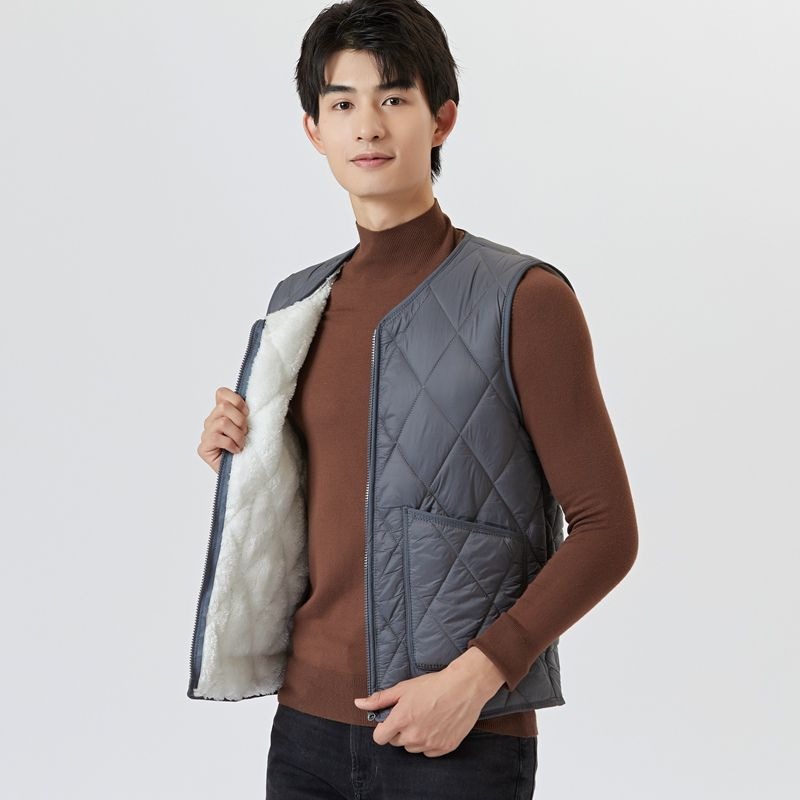 Outdoor Adventure Quilt - 新デザイン メンズ キルティングコットンベスト 暖かいフィット感 ジム用レイヤリングジャケット 秋冬