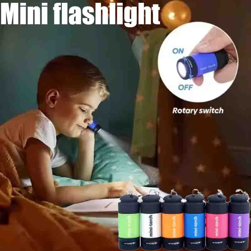 Outdoor Adventure Trips - USB 充電式キャンプミニ懐中電灯強力な光ポケットキーホルダー懐中電灯防水屋外ハイキング LED 多機能