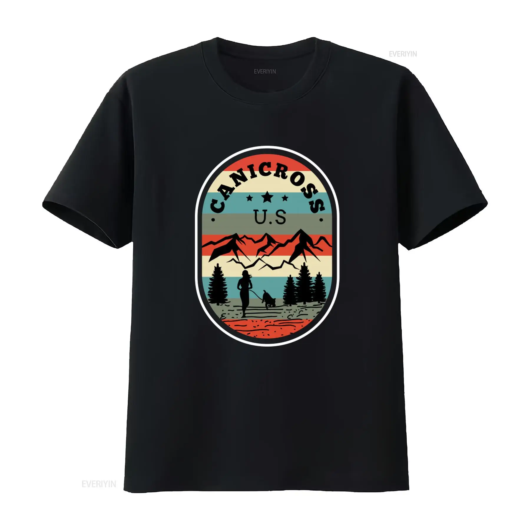 Outdoor Adventure U Of U - USカニクロストレイルランニングドッグラバーズTシャツアウトドアアドベンチャーデザインヴィンテージウォッシュドトップ普段着ストレッチグラフィック