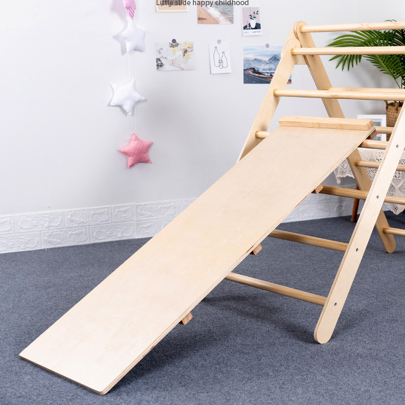 折りたたみ式木製三角形クライマー、スライドランプ付き、屋内外 - Outdoor Adventure Toys For Kids のレビューと価格