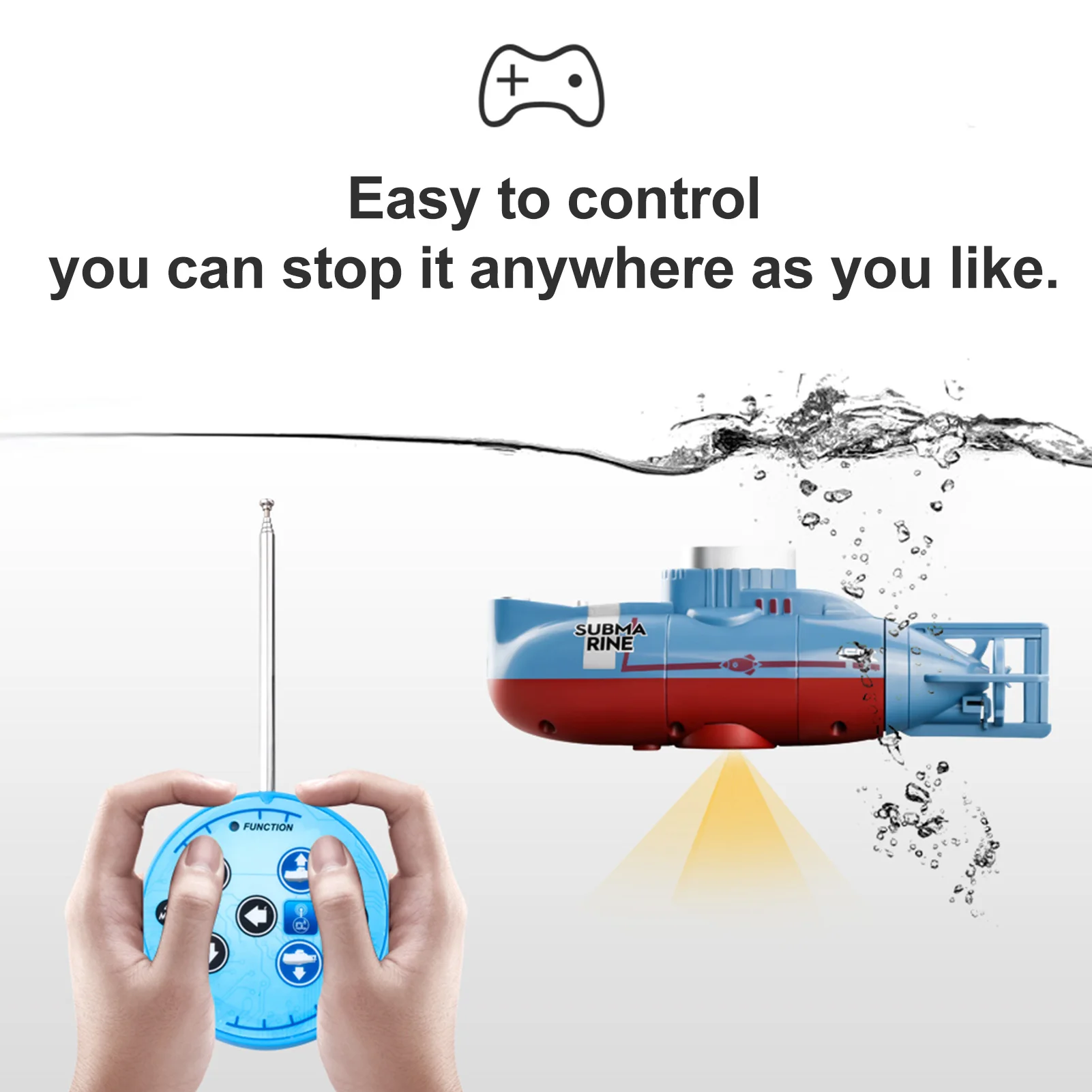 シミュレーションミニRC潜水艦 速度0.1m/s リモコンボ - Outdoor Adventure Toys For Kids のレビューと価格