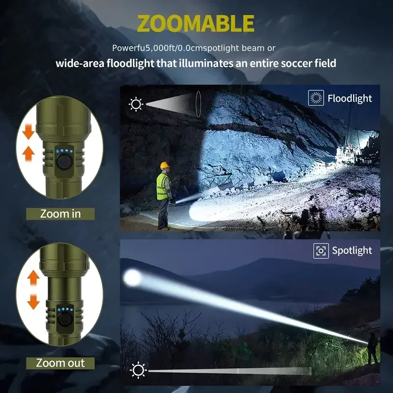 超強力懐中電灯集中点火懐中電灯防水軍事戦術ランプ屋外キャンプ - Outdoor Adventure Trips のレビューと価格
