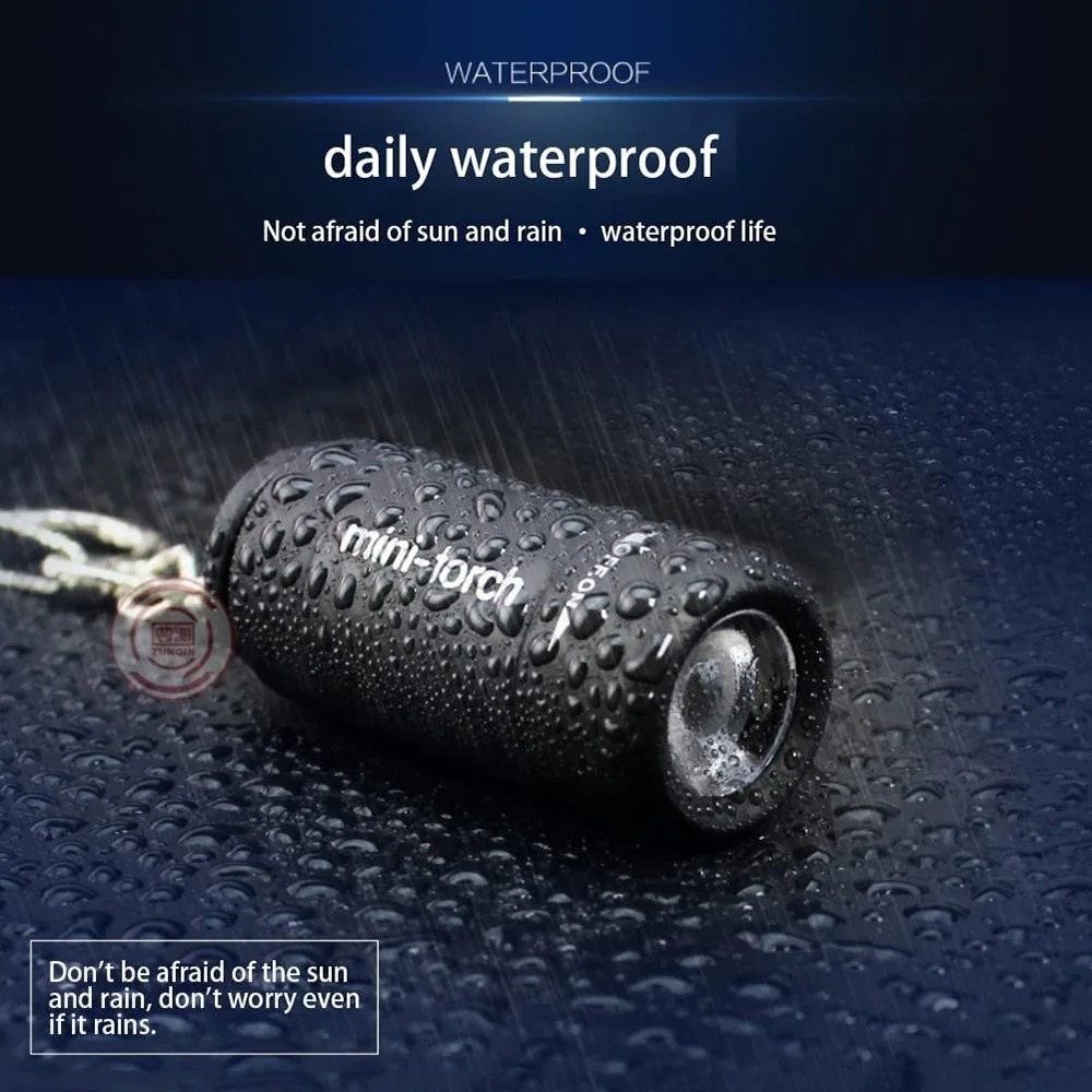 USB 充電式キャンプミニ懐中電灯強力な光ポケットキーホルダ - Outdoor Adventure Trips のレビューと価格