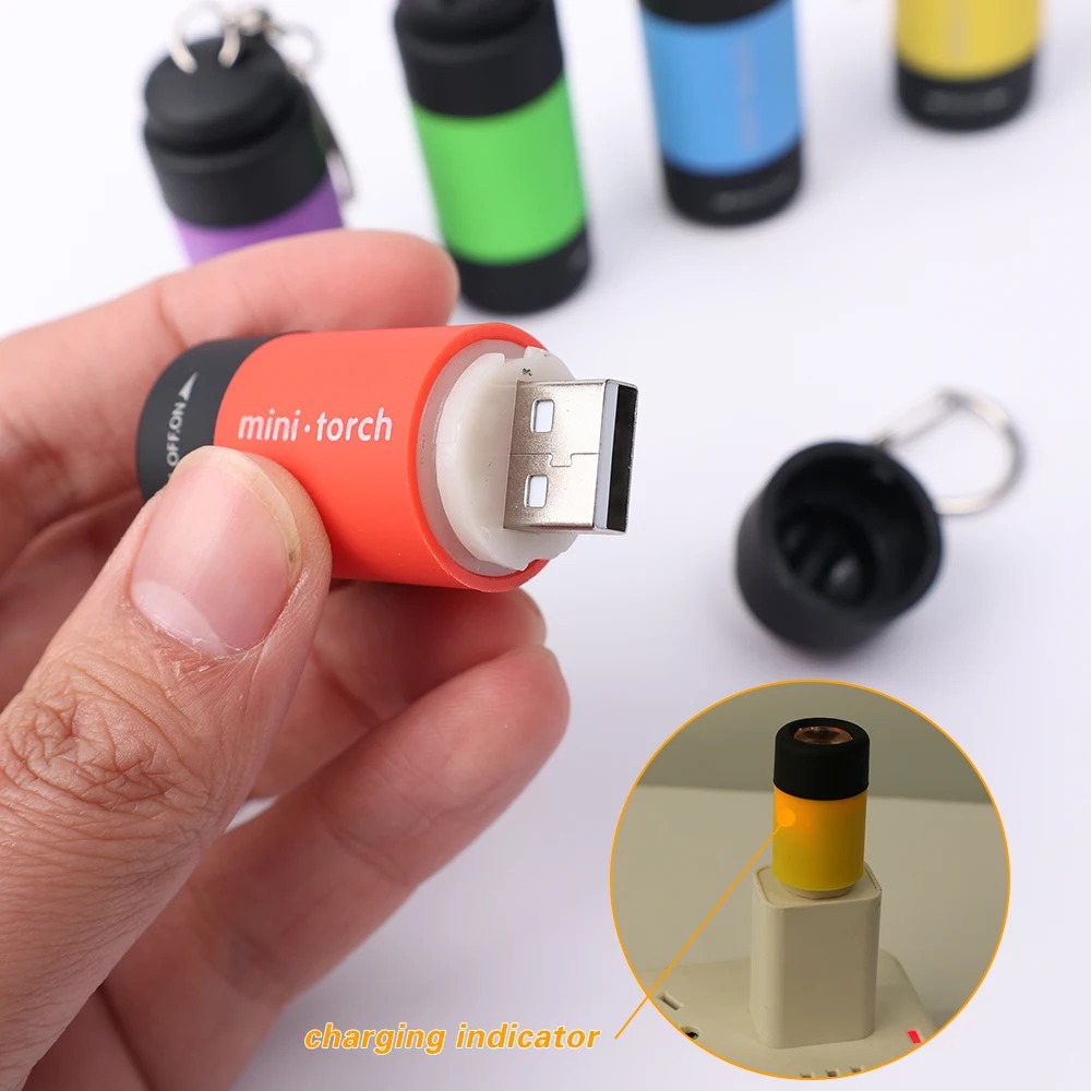 USB 充電式キャンプミニ懐中電灯強力な光ポケットキーホルダ - Outdoor Adventure Trips のレビューと価格