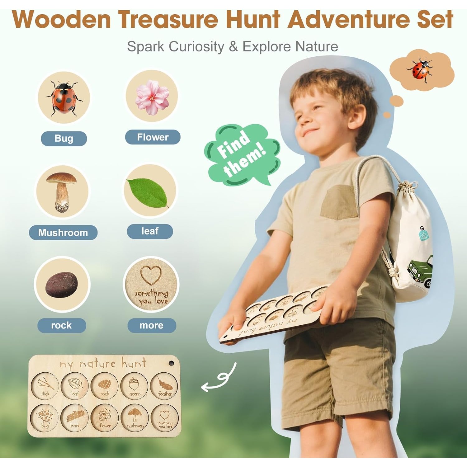 子供用虫捕りキット、虫箱、学習カード、観察ボード付き、屋外遊 - Outdoor Adventure Toys For Kids のレビューと価格